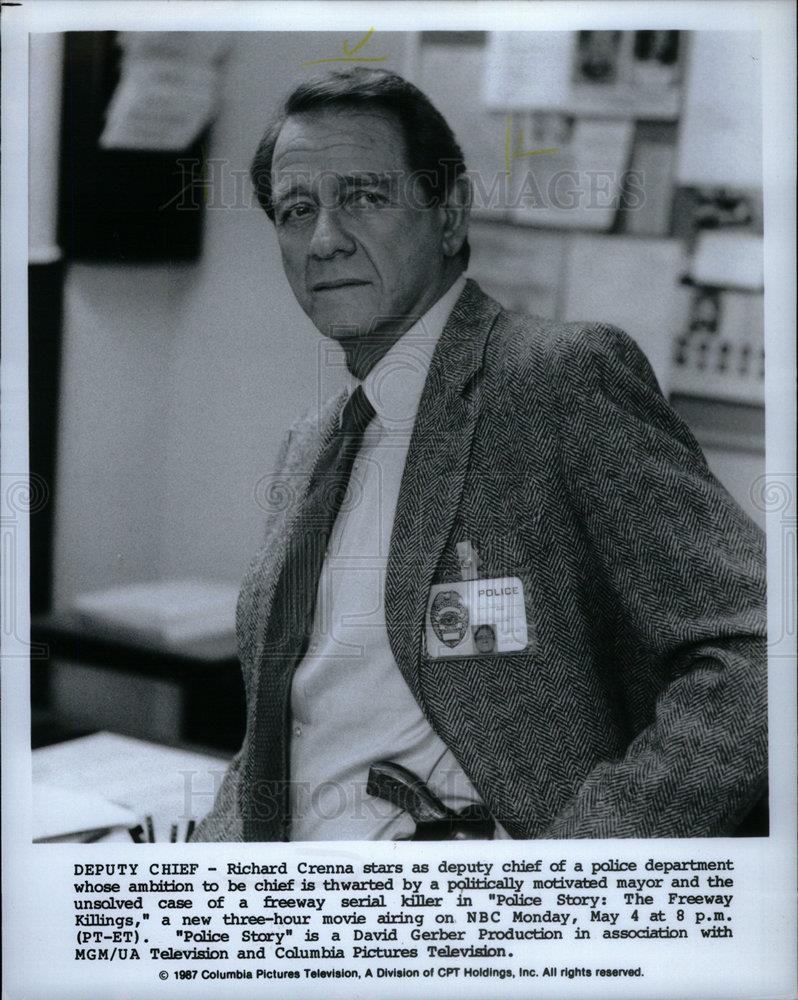 1990 Press Photo Richard Crenna Police Story NBC movie - DFPD67477 - Historic Images