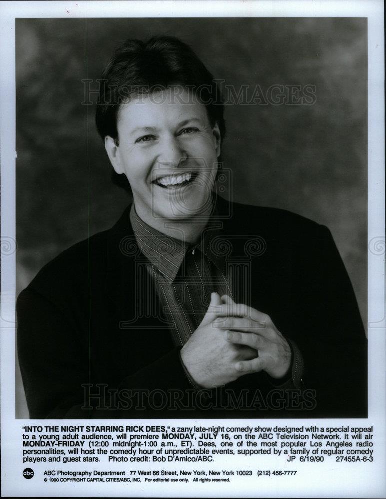 1991 Press Photo Night Rick Dees ABC-Television comedy - DFPD13651 - Historic Images