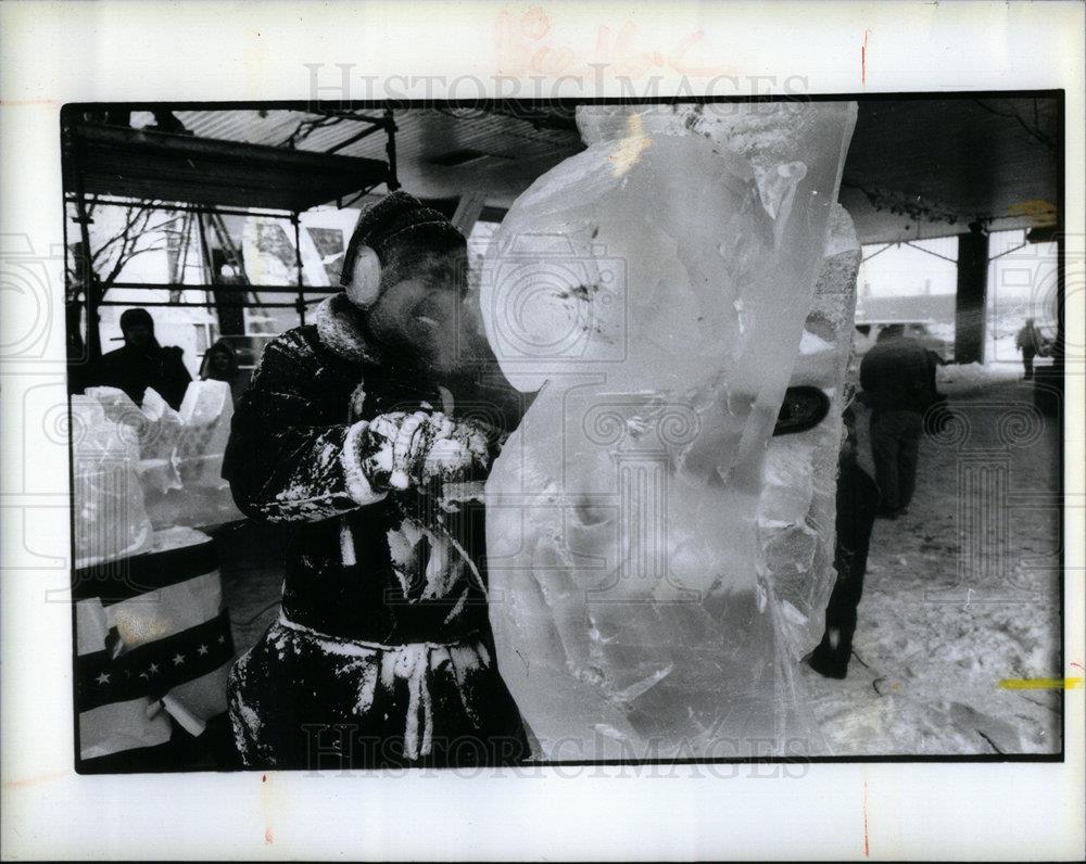 1992 Press Photo Ice Sculpture - DFPD51113 - Historic Images