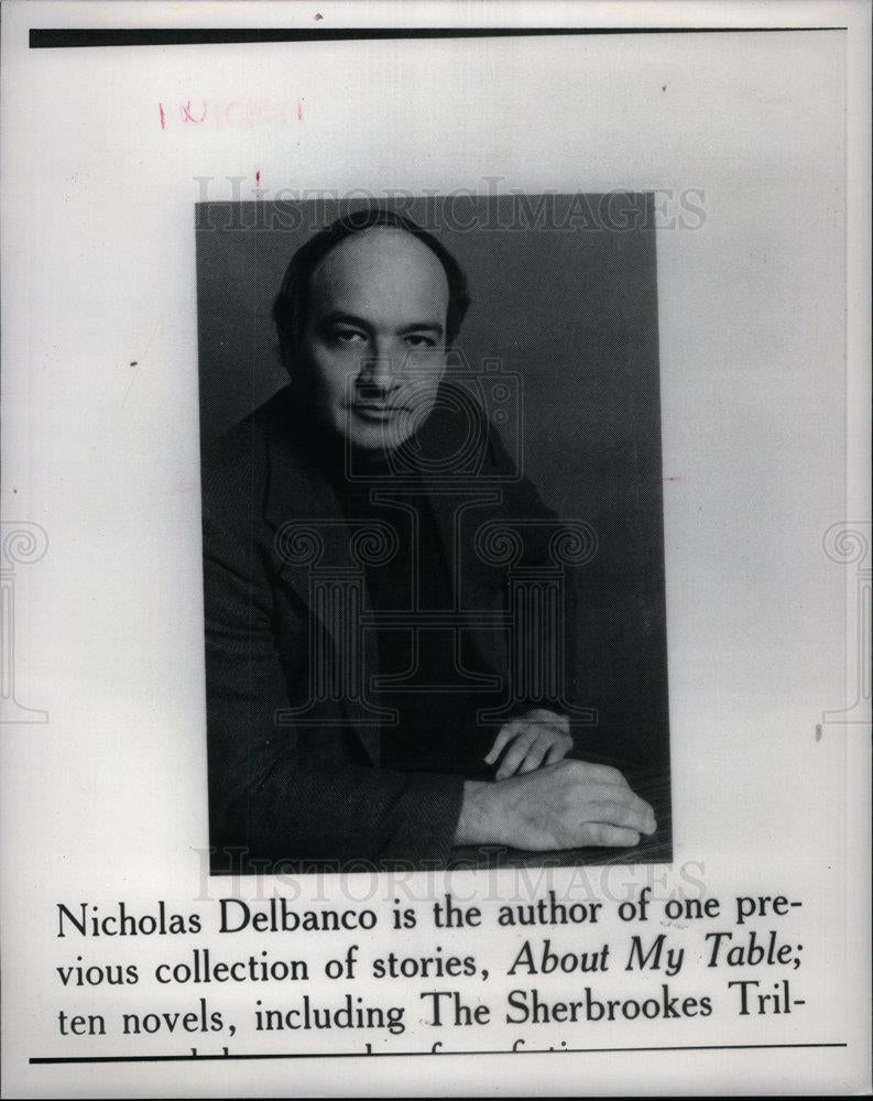 1990 Press Photo Nicholas Delbanco Author About my tabl - DFPD66903 - Historic Images