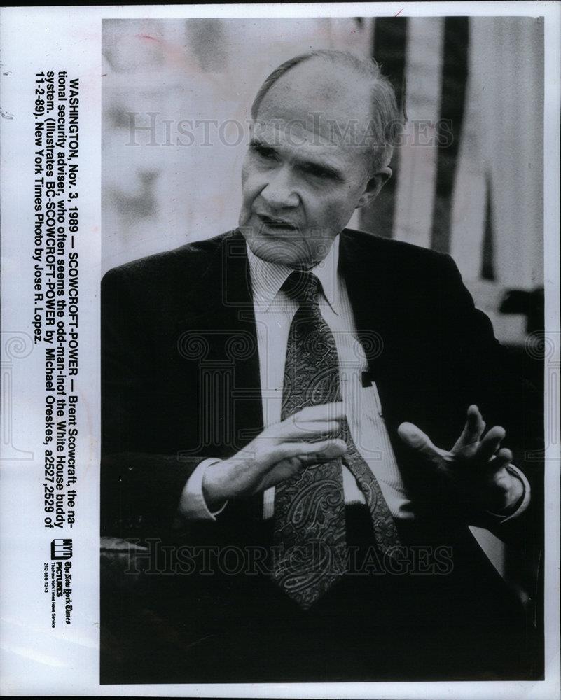 1990 Press Photo Brent Scowcraft national security - DFPD14391 - Historic Images