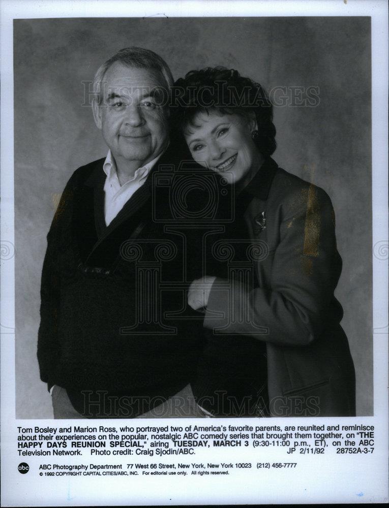 1992 Press Photo Tom Bosley and Marion Ross - DFPD56989 - Historic Images