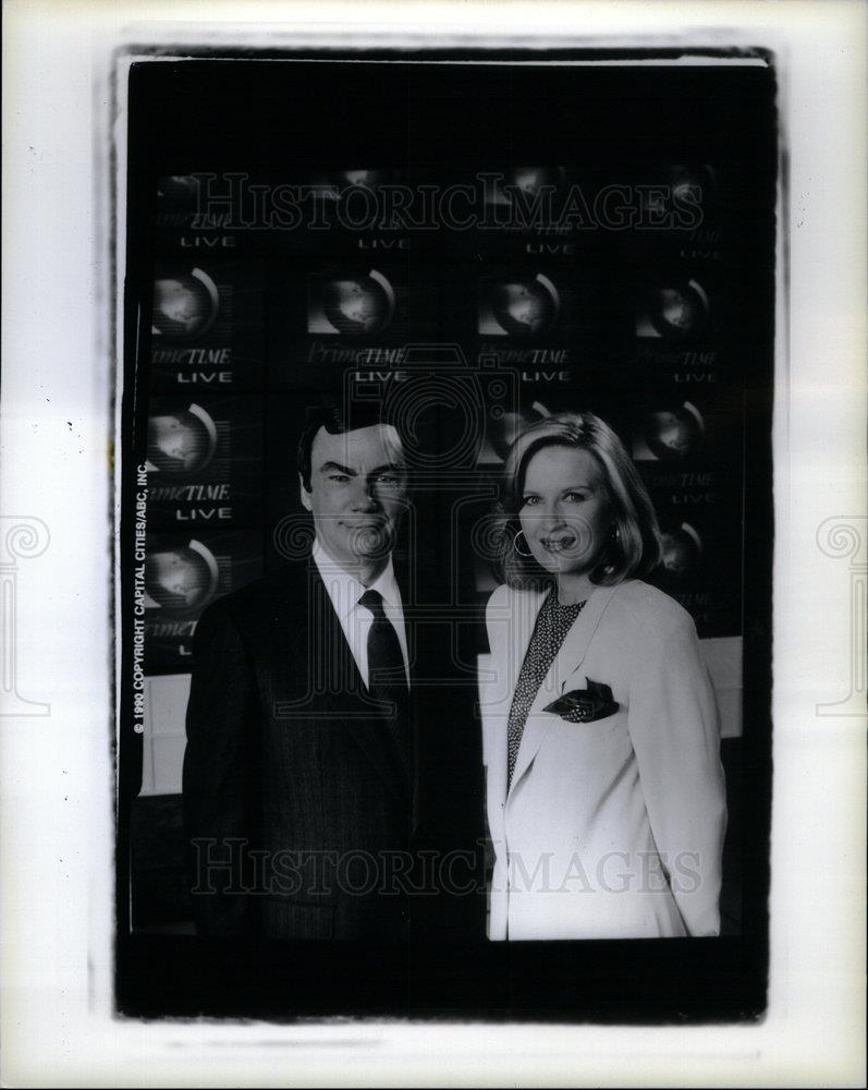 1990 Press Photo Sam Donaldson reporter news anchor abc - DFPD01013 - Historic Images