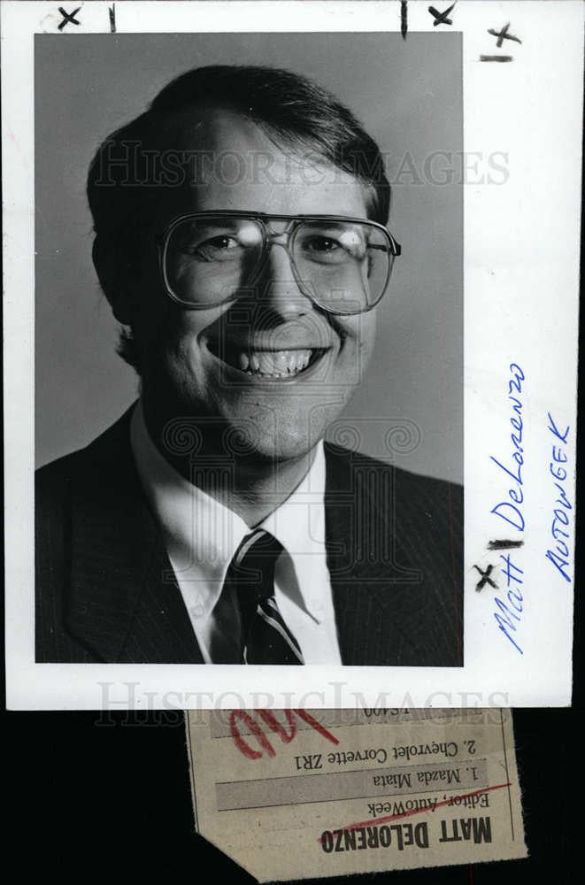 1990 Press Photo Matt Delorenzo Editor Autoweek - dfpd39983 - Historic Images