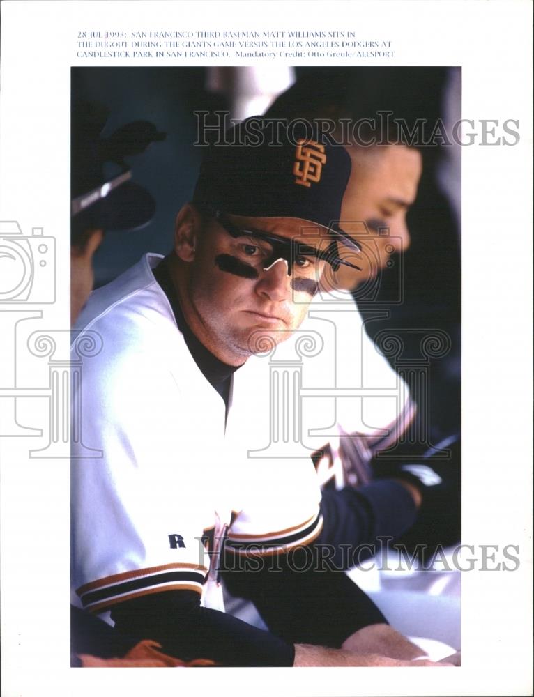 1993 Press Photo Matt Williams Third Baseman Giants - RRQ18265 - Historic Images