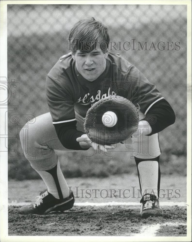 1983 Press Photo Brain Rafferty HCHS Baseball Catcher - RRQ18345 - Historic Images