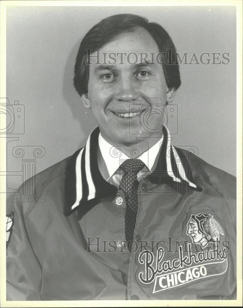 1987 Press Photo Cliff Rosoll Chicago Blackhawks Hockey - RRQ18893 - Historic Images