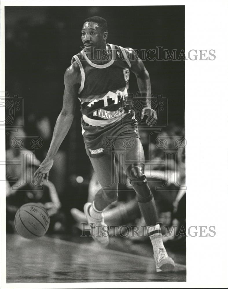 1989 Press Photo Walter Davis Denver Nuggets Basketball - RRQ19143 - Historic Images