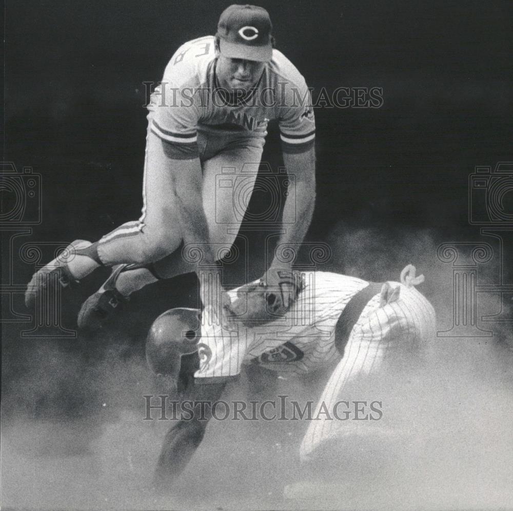 1988 Press Photo Chicago Cubs Cincinnati Reds Baseball - RRQ19381 - Historic Images