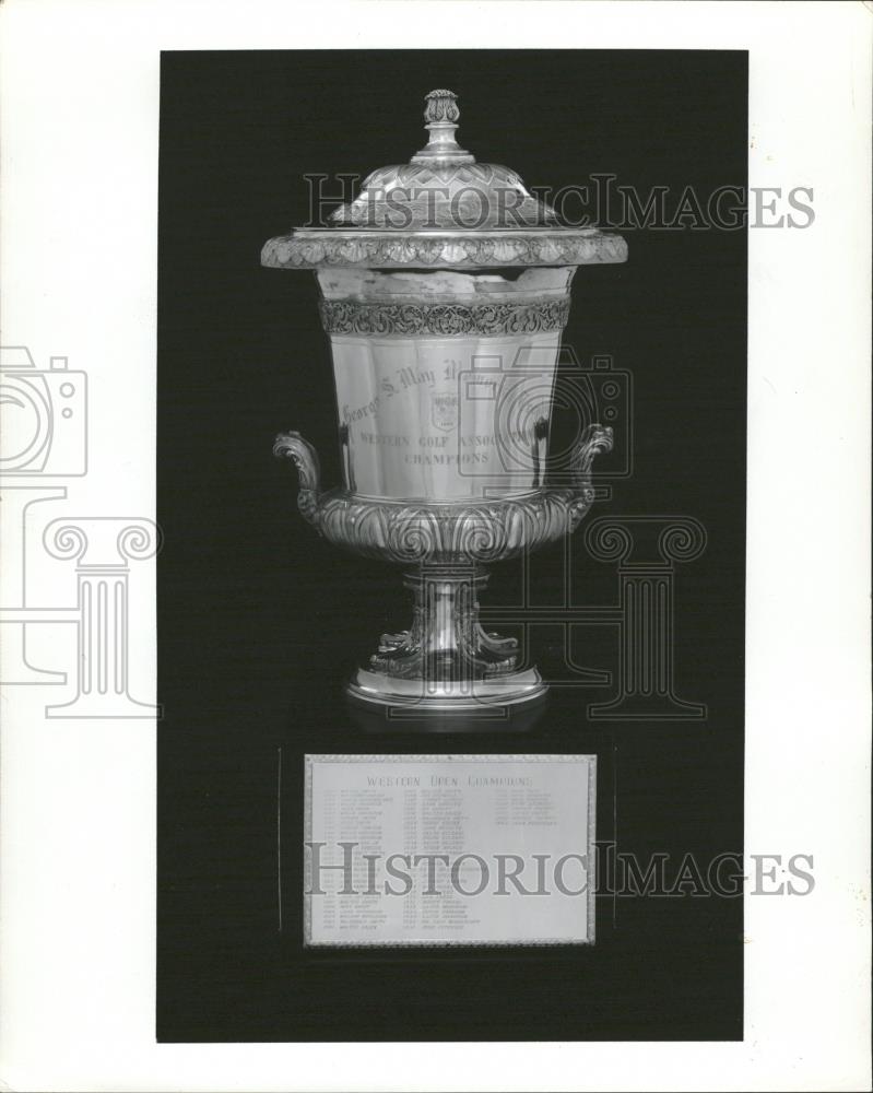 Press Photo George S. May Memorial Golf Trophy - RRQ19461 - Historic Images