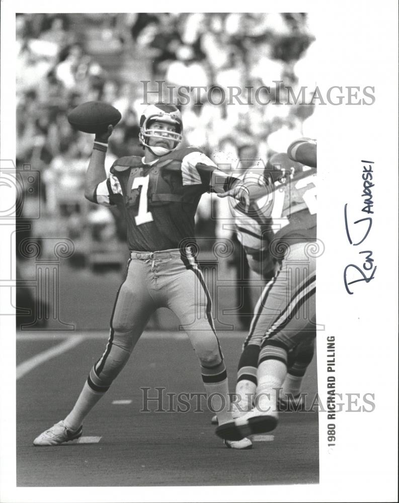 1980 Press Photo Philadelphia Eagles QB Ron Jaworski - RRQ19527 - Historic Images