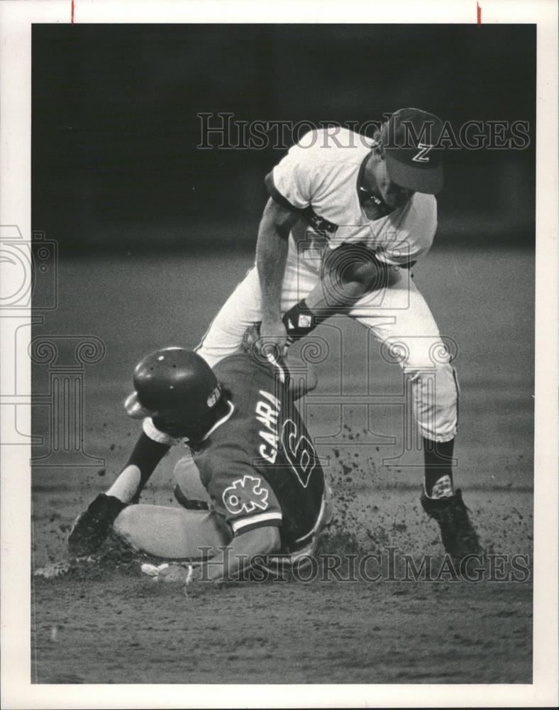 1986 Press Photo Denver Zephyrs Baseball Action - RRQ19577 - Historic Images