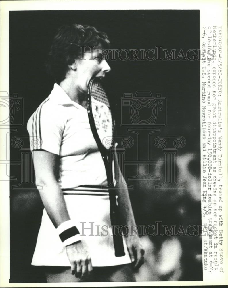 1980 Press Photo Australia Tennis Star Wendy Turnbull - RRQ19767 - Historic Images