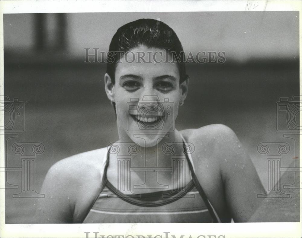 1982 Press Photo Swimmer Stacy Cassiday Evanston - RRQ19873 - Historic Images