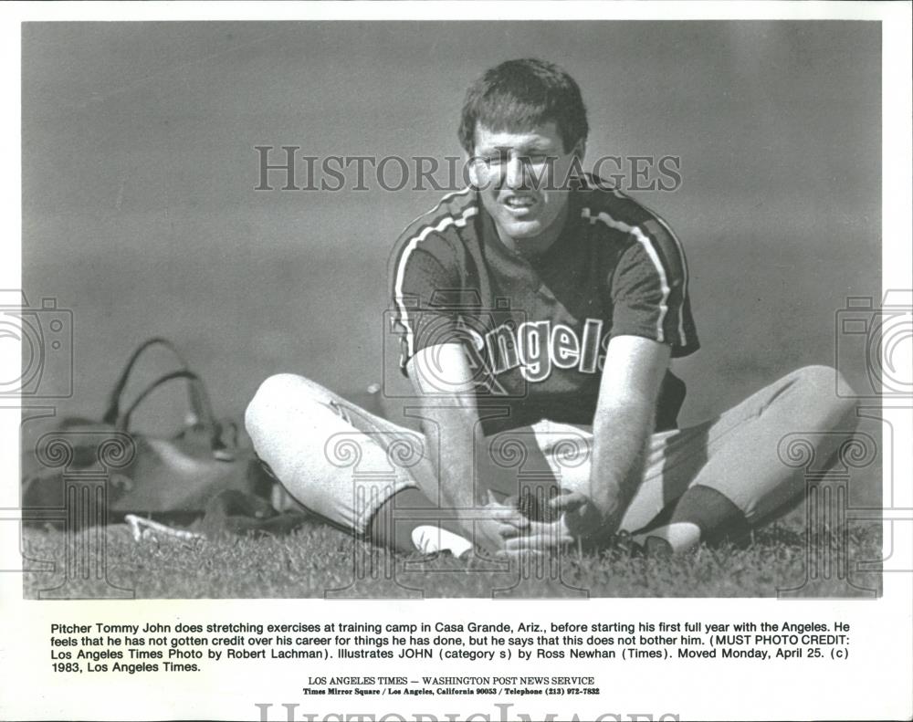1983 Press Photo Pitcher Tommy John - RRQ20015 - Historic Images
