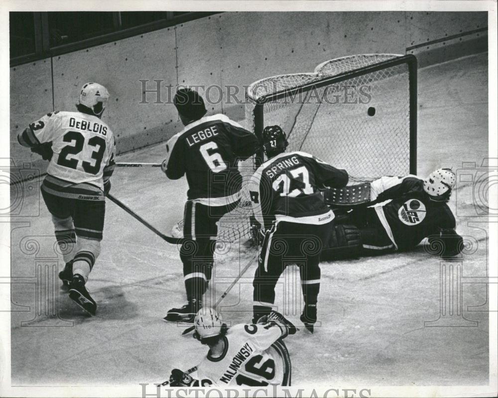 1981 Press Photo Lucien Deblois Hockey Colorado Rockies - RRQ20491 - Historic Images