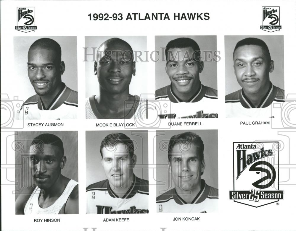 1992 Press Photo Atlanta Hawks Basketball Team NBA - RRQ20915 - Historic Images