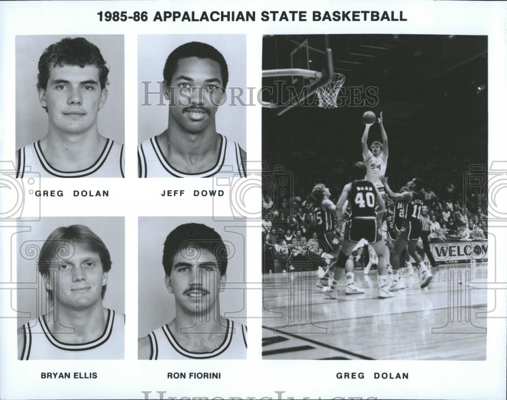 1985 Press Photo Appalachian State Basketball Starters - RRQ21173 - Historic Images