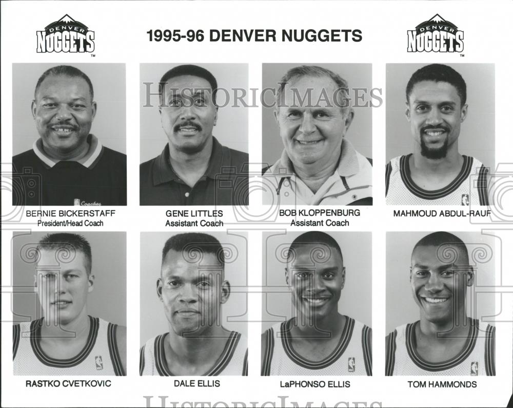 1995 Press Photo Denver Nuggets Basketball Team NBA - RRQ21245 - Historic Images