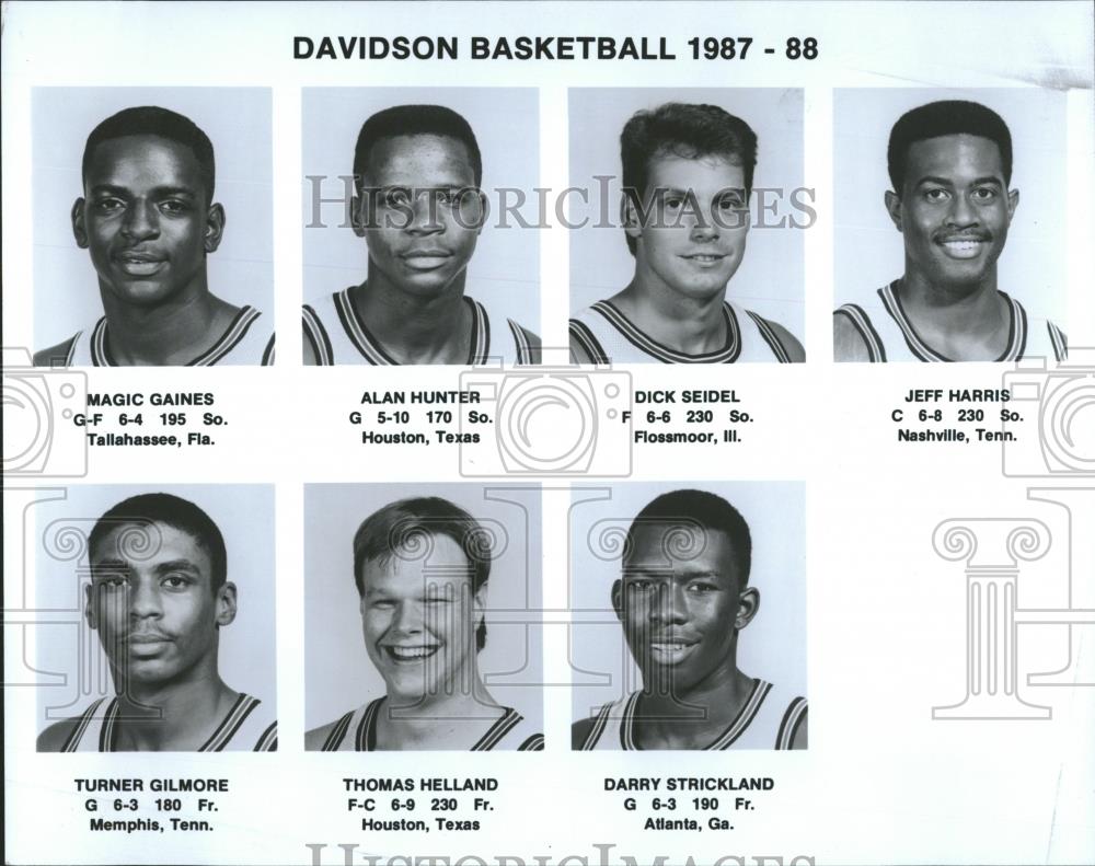 1987 Press Photo Davidson Basketball Team - RRQ21261 - Historic Images