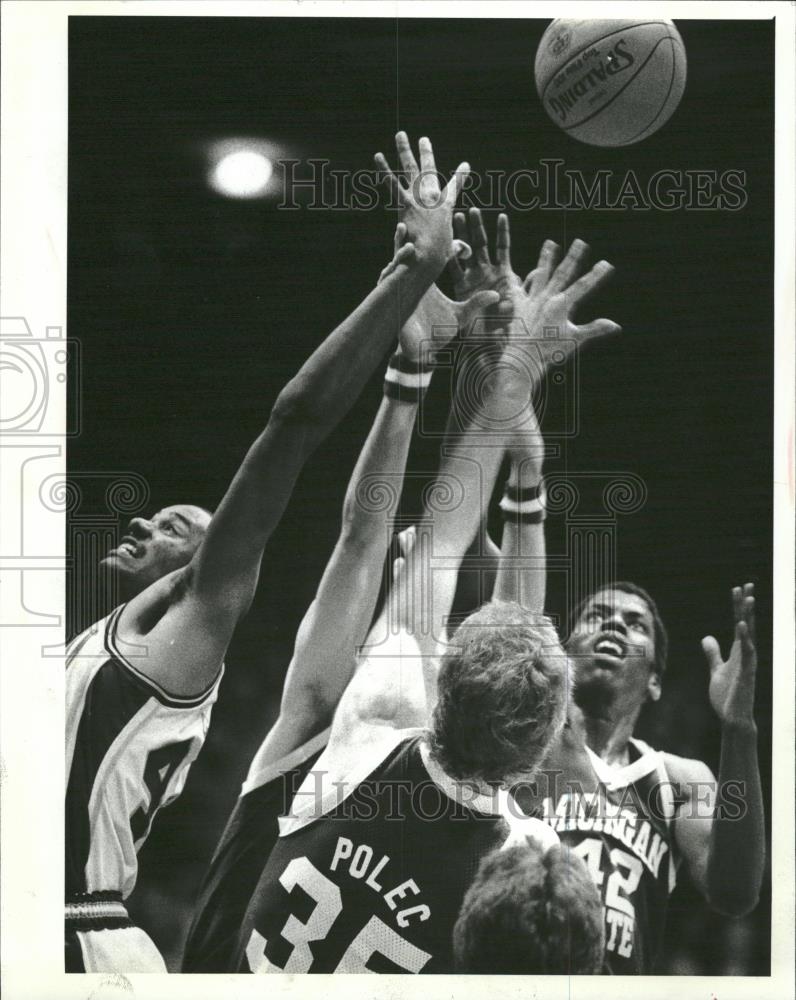 1983 Press Photo Northwestern Univ Michigan State - RRQ22065 - Historic Images