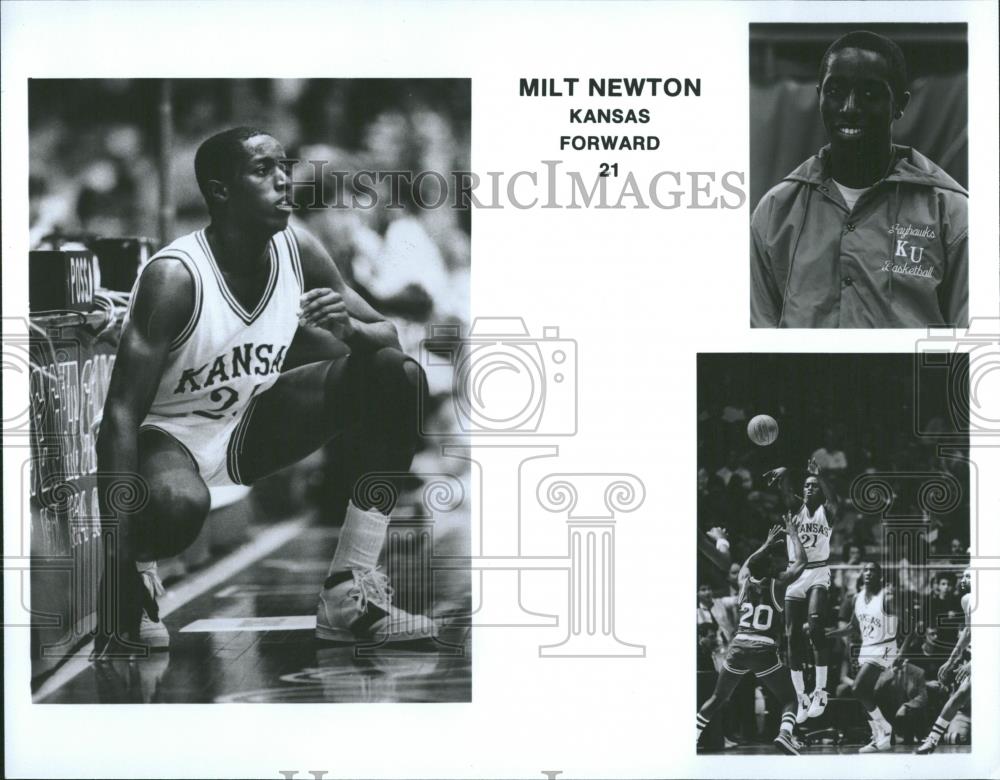 1985 Press Photo Milton Newton Forward Kansas Univ. - RRQ22361 - Historic Images