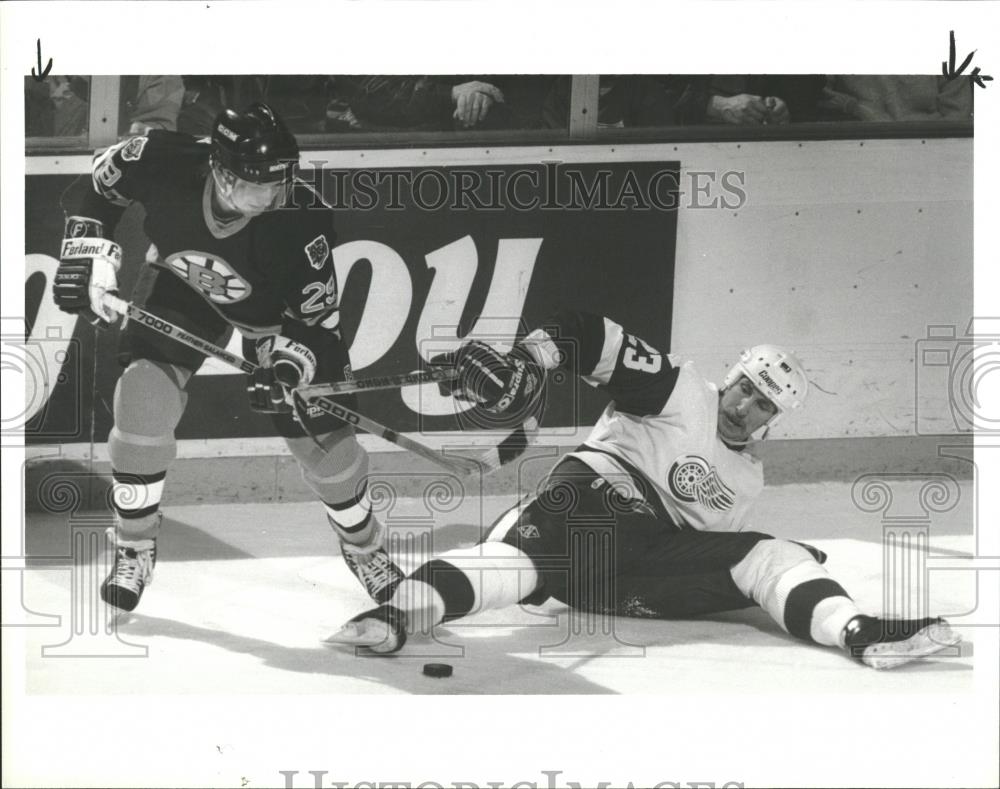 1990 Press Photo Lea Norwood Detroit Red Wings - RRQ22733 - Historic Images