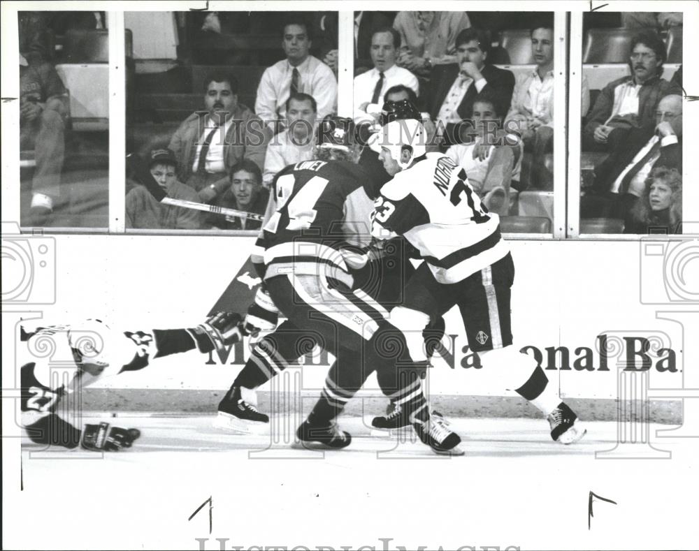 1989 Press Photo Lee Norwood American ice hockey player - RRQ22753 - Historic Images