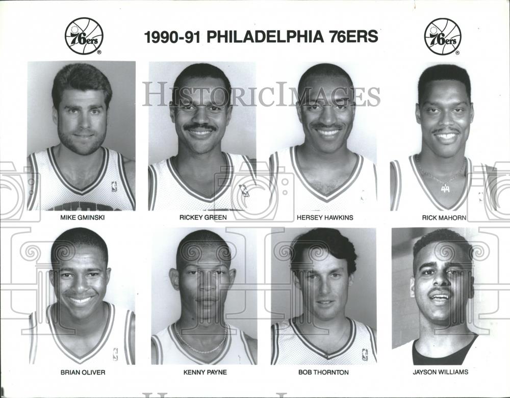 Press Photo Philadelphia 76ers Basketball 1990 1991 - RRQ22879 - Historic Images