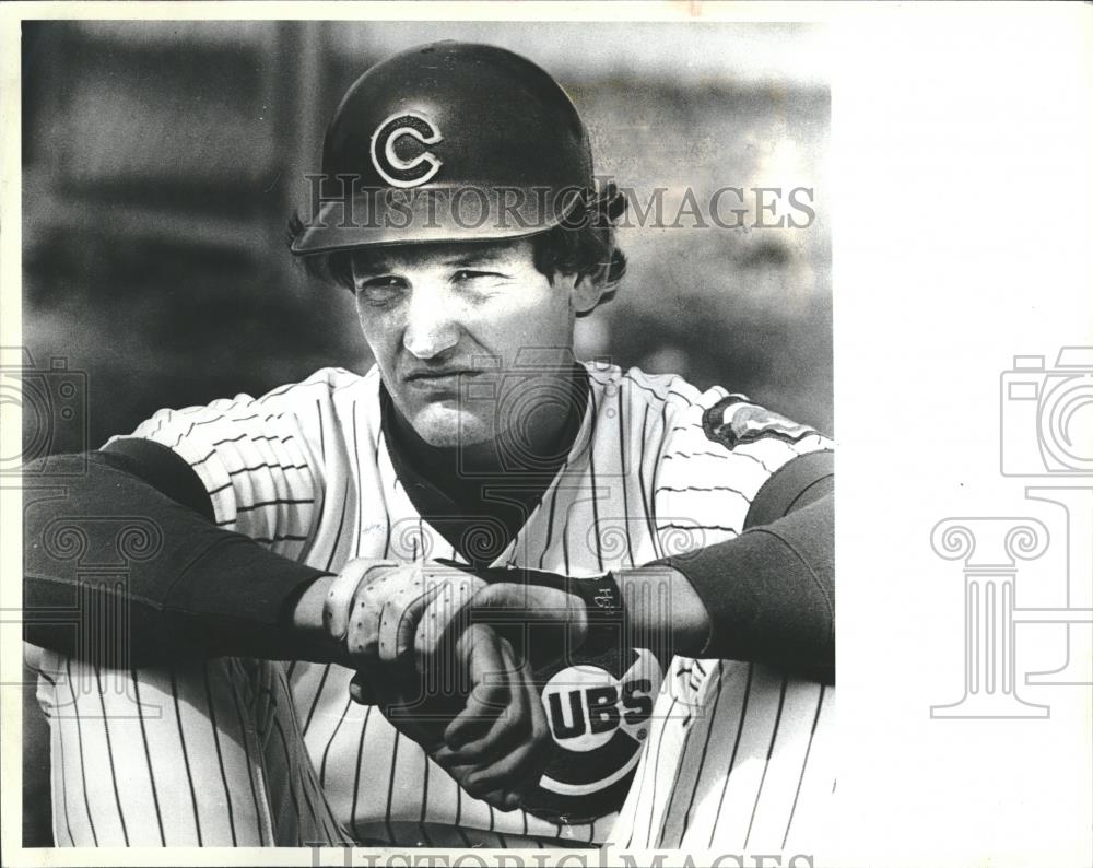 1983 Press Photo Cubs Catcher Jody Davis Collision Lee - RRQ23763 - Historic Images