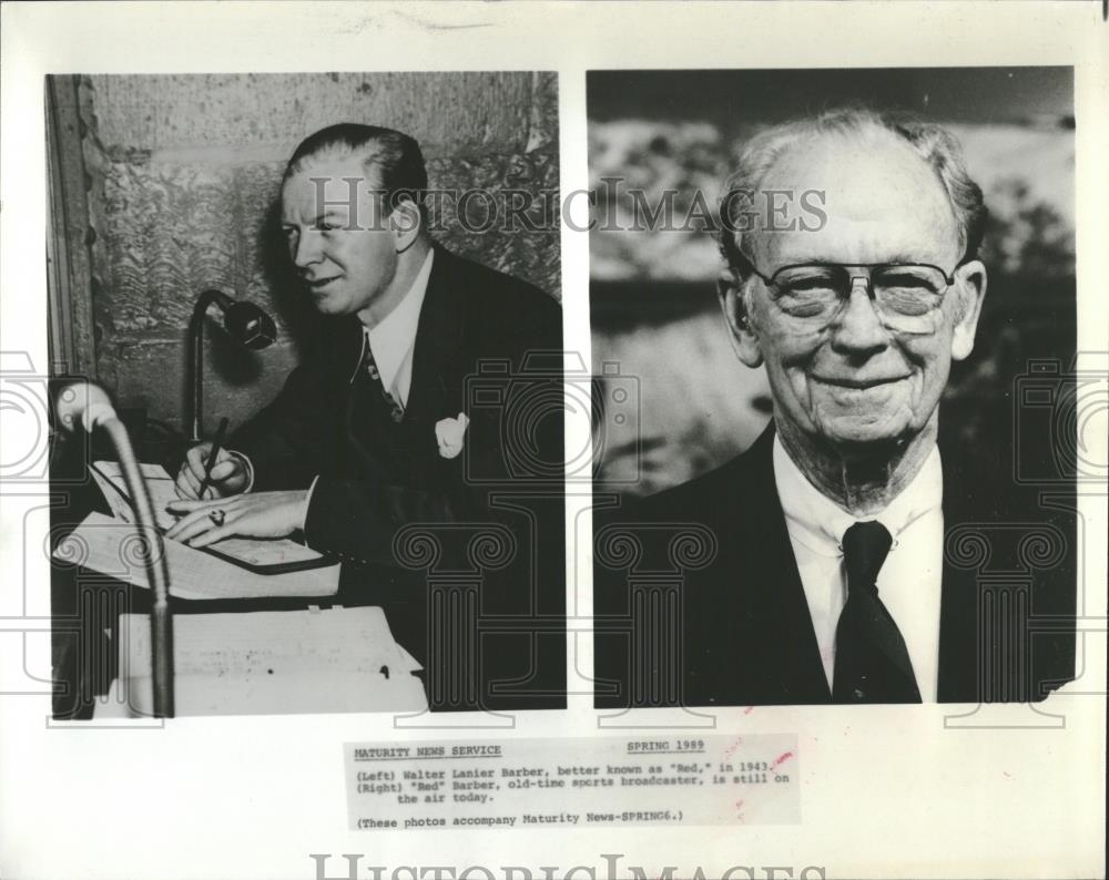 1989 Press Photo Sportscaster Red Barber Headshots - RRQ24149 - Historic Images
