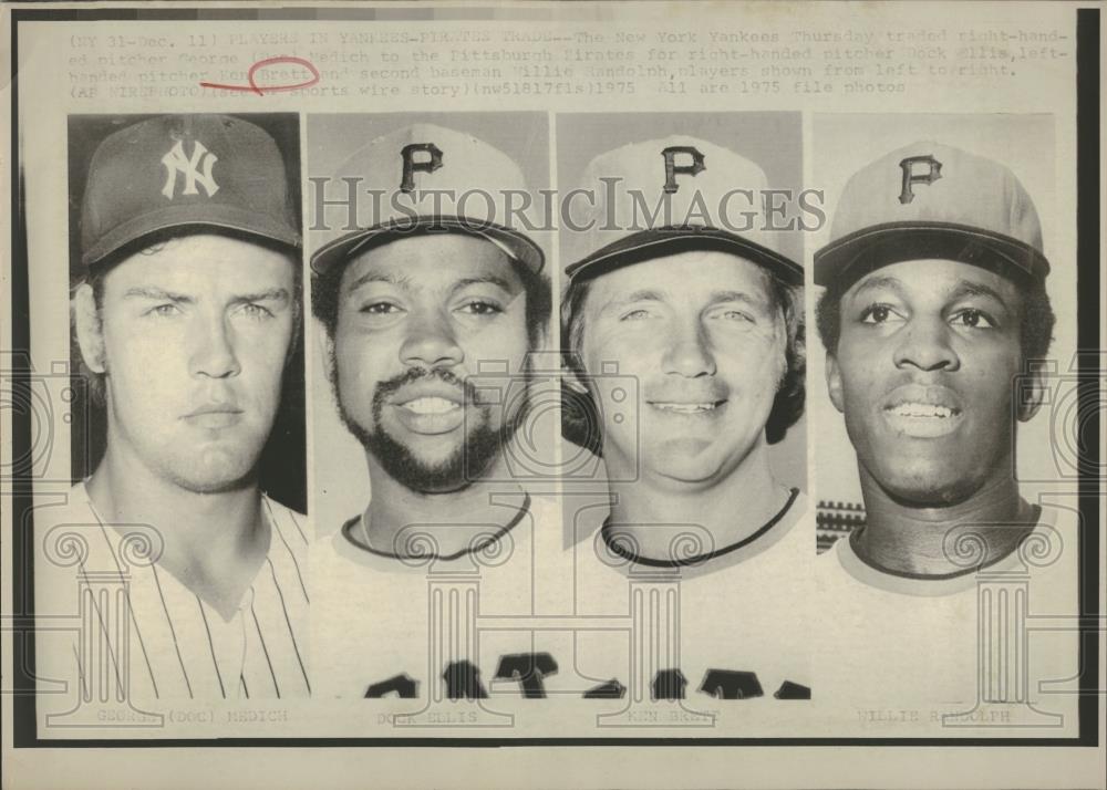 1975 Press Photo New York Yankees trade - RRQ24267 - Historic Images