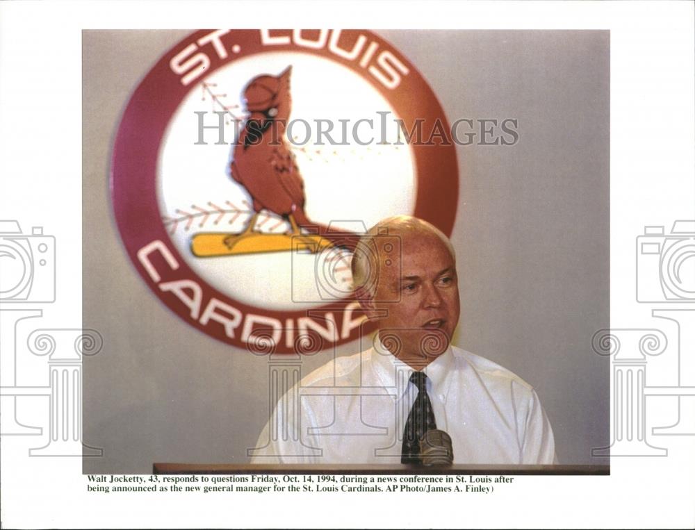 Press Photo Walt Jocketty St Louis Cardinal Friday News - RRQ25687 - Historic Images