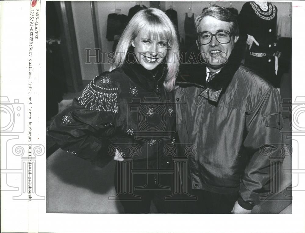 1991 Press Photo Suzy Chaffee Denver Larry Buchanan - RRQ26005 - Historic Images