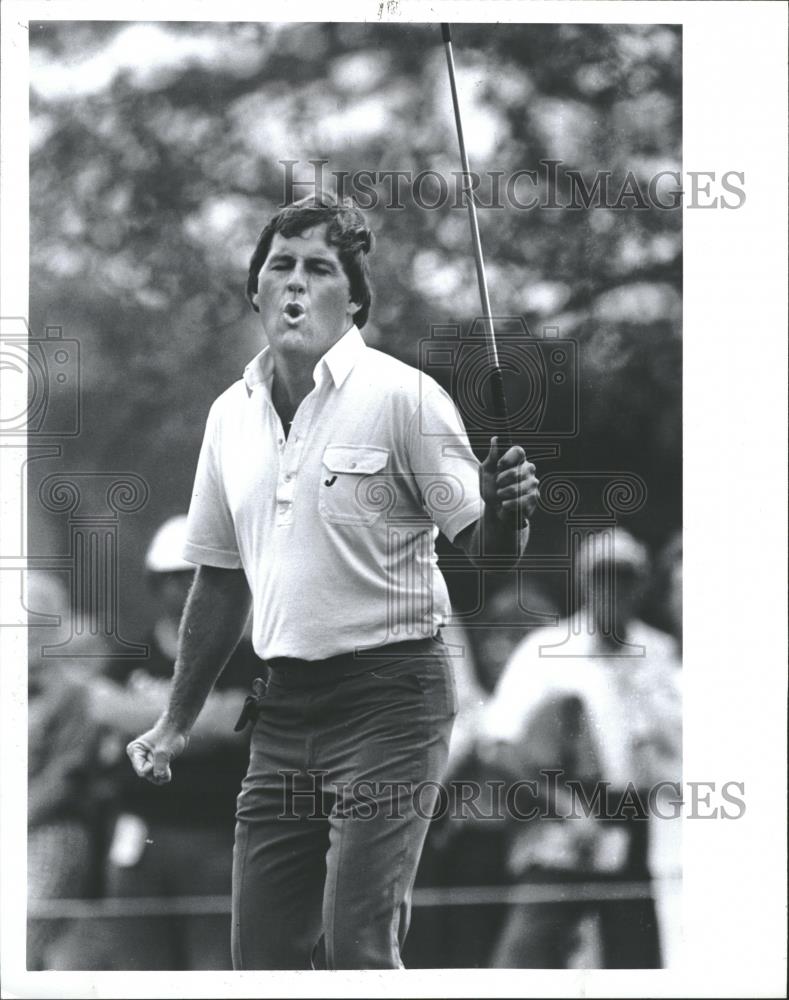 1982 Press Photo Lanny Wadkins Grimaces Golfer game - RRQ26173 - Historic Images