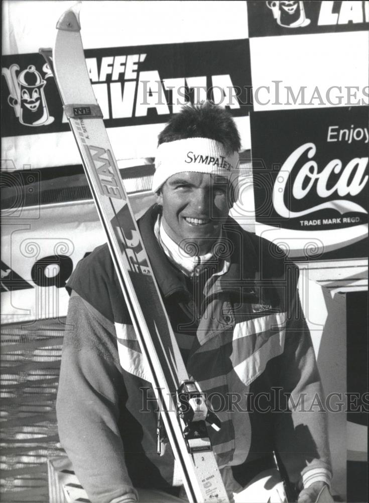 1989 Press Photo Armin Bittner German Alpine Skier - RRQ26623 - Historic Images