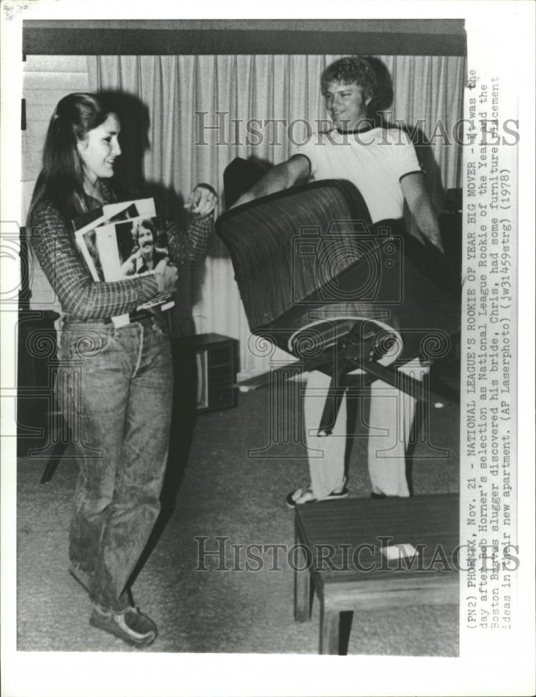 1978 Press Photo Bob Horner League Rookie Chris Boston - RRQ26679 - Historic Images