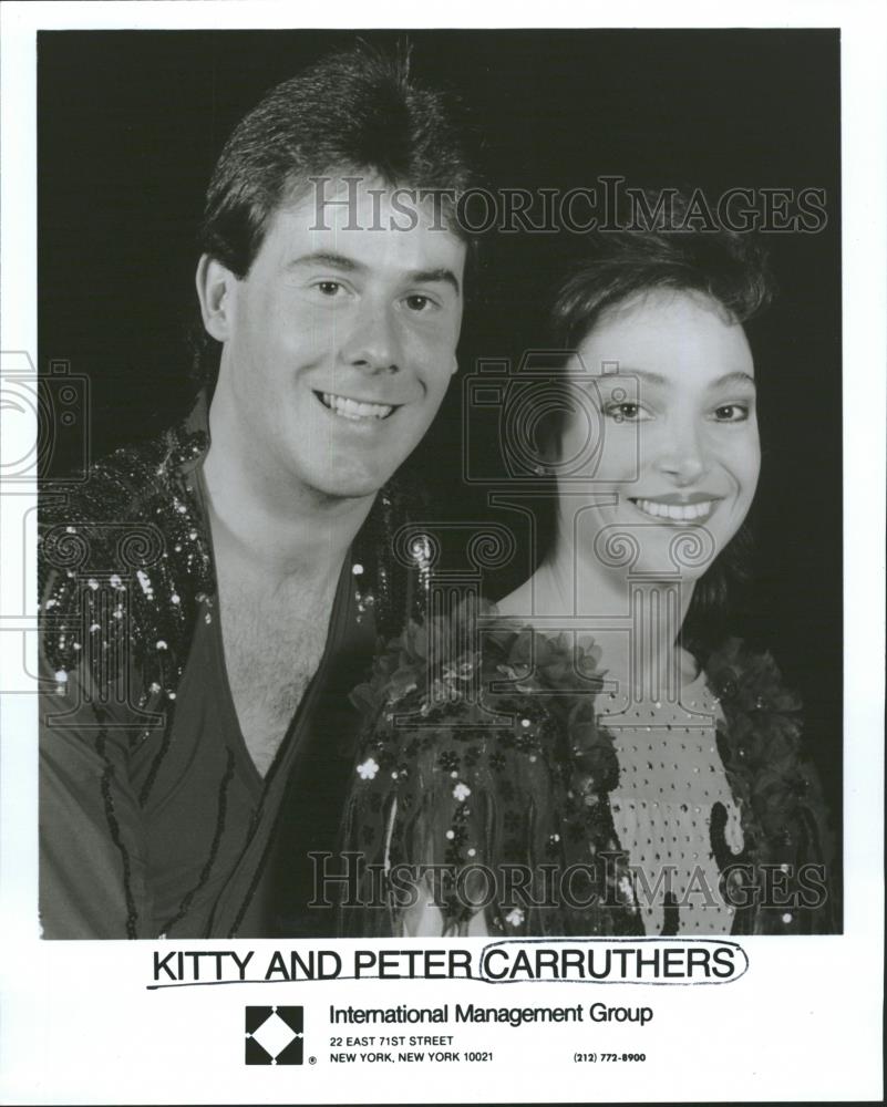 Press Photo Kitty Peter Carruthers Pair Figure Skaters - RRQ26729 - Historic Images