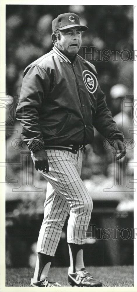 1983 Press Photo Chicago Cubs Leon Durham Dodgers Elia - RRQ26923 - Historic Images