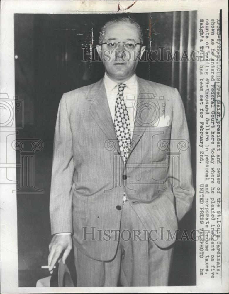 Press Photo Frederick Michael Saigh President Owner - RRQ27557 - Historic Images