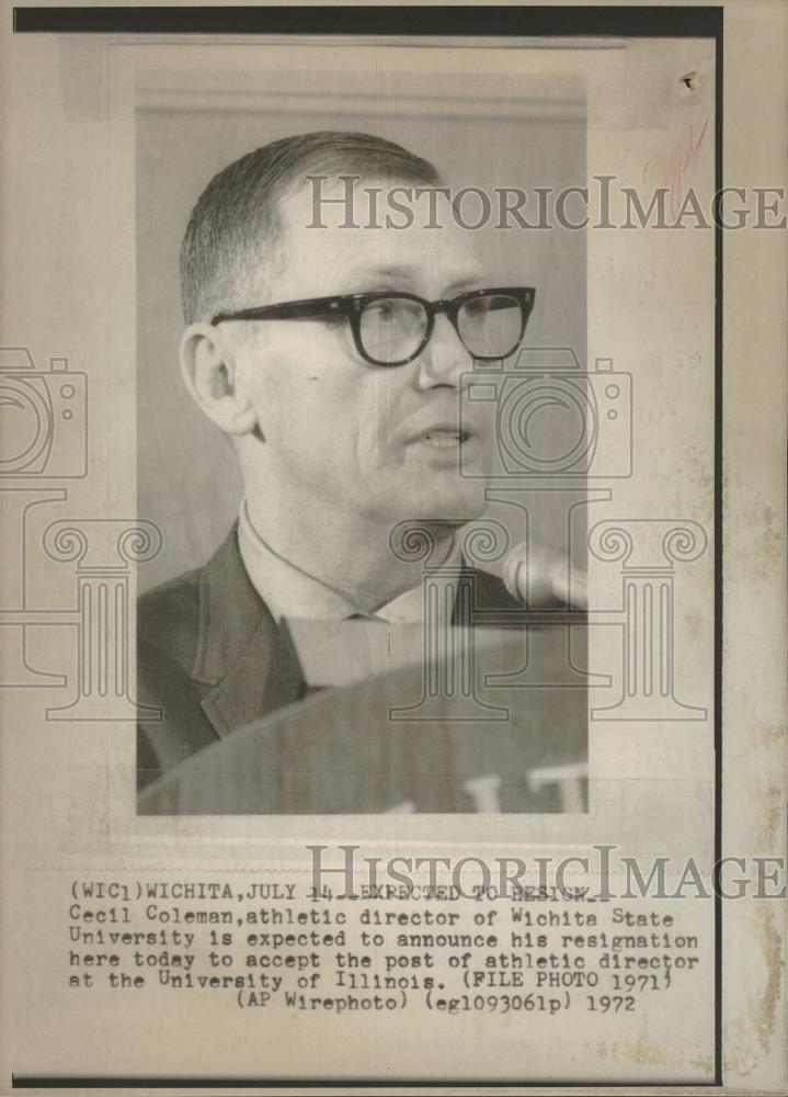 1972 Press Photo Cecil Coleman college athletics - RRQ28125 - Historic Images