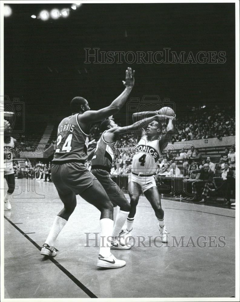 1982 Press Photo Audie Norris Seattle Sonic Basketball - RRQ28439 - Historic Images