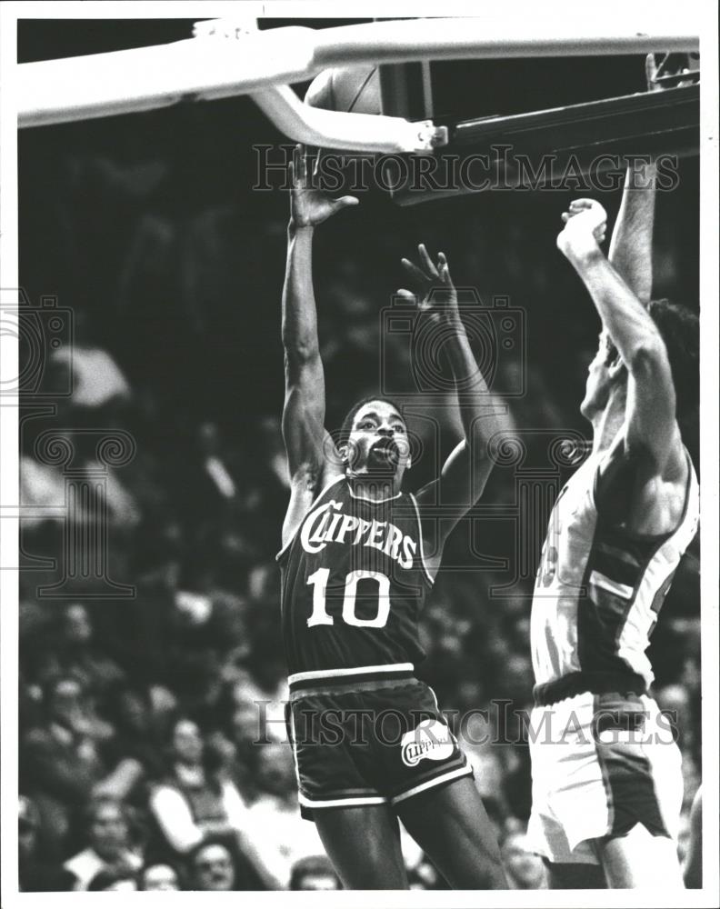 Norm Nixon Basketball Player, 1984 vintage press photo print Historic