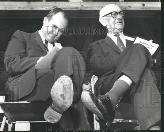 Press Photo Alabama Governor John Patterson, Left, At Airport Dedication - Historic Images