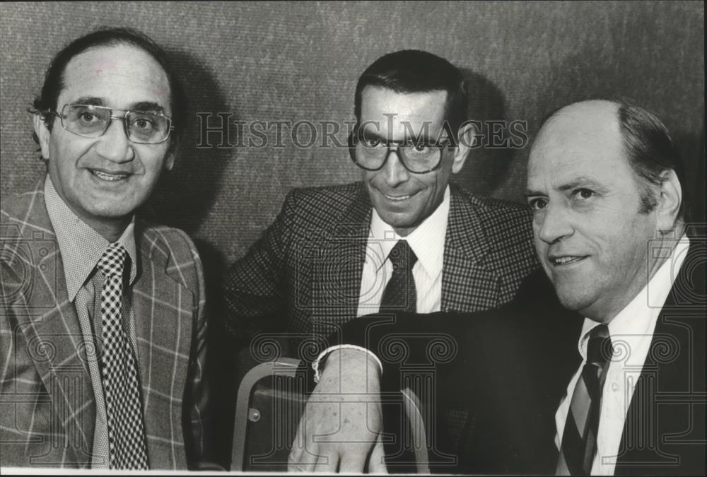 1978 Press Photo Dr. Keith Langford University of Alabama, Drs. Vinik &amp; Miricca - Historic Images