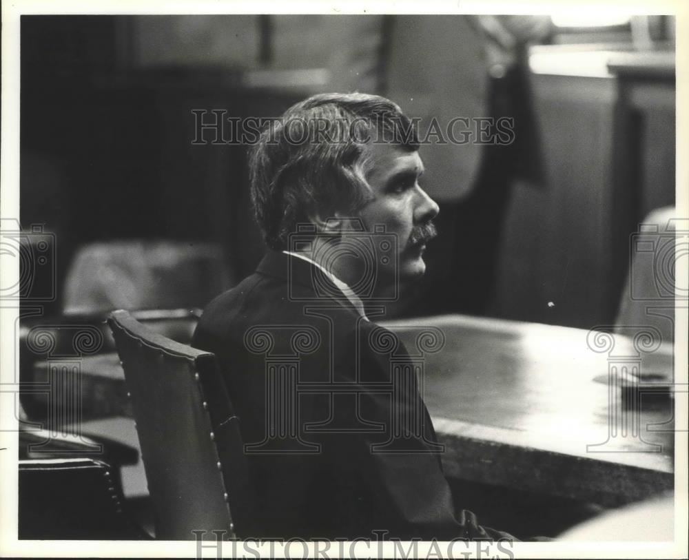 1980 Press Photo John Milliott, Seated at Table - abna37372 - Historic Images