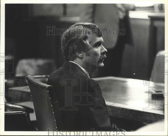 1980 Press Photo John Milliott, Seated at Table - abna37372 - Historic Images