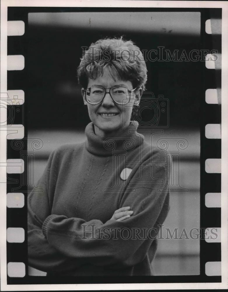 1987 Press Photo Judith Thompson, Birmingham Turf Club, 'Thompson Tractors' - Historic Images