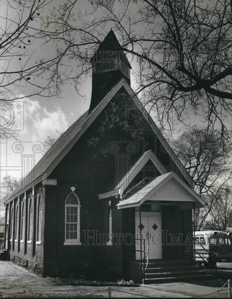 1979 Press Photo Red Brick Community Church in Thomas, Alabama, Star of David - Historic Images