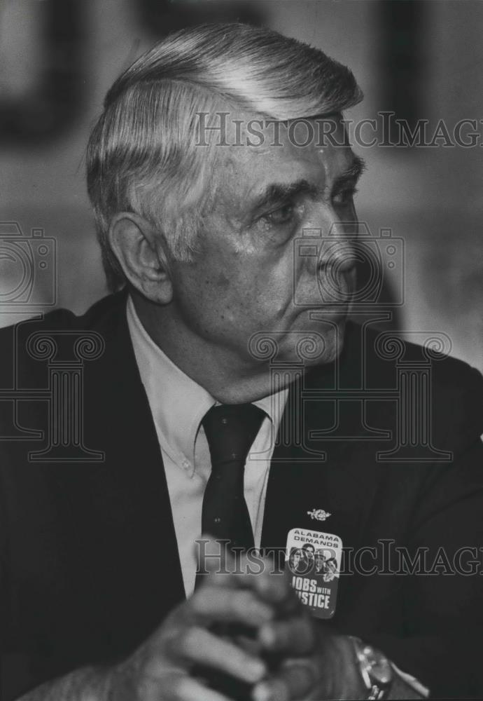 Press Photo A. G. Trammell, President of Alabama AFL-CIO at Press Conference - Historic Images